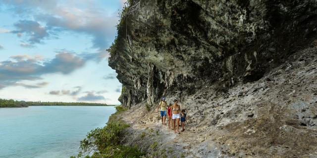 Hiking on the Cliffs of Lékiny in Ouvéa, New Caledonia's Loyalty Islands.