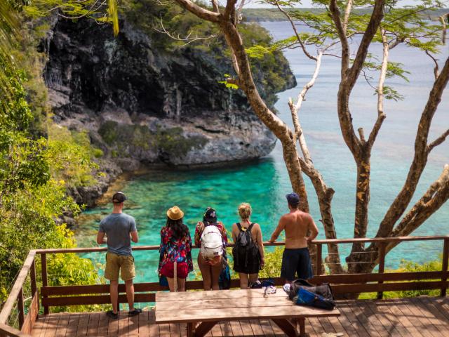 View from the Falaises de Jokin deck in Lifou, Loyalty Islands, New Caledonia.