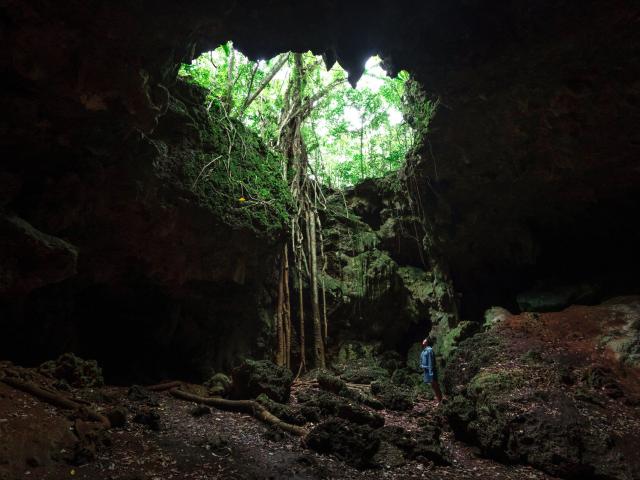 Grotte de la Reine Hortense or Grotte d'Oumagne on Île des Pins in New Caledonia.