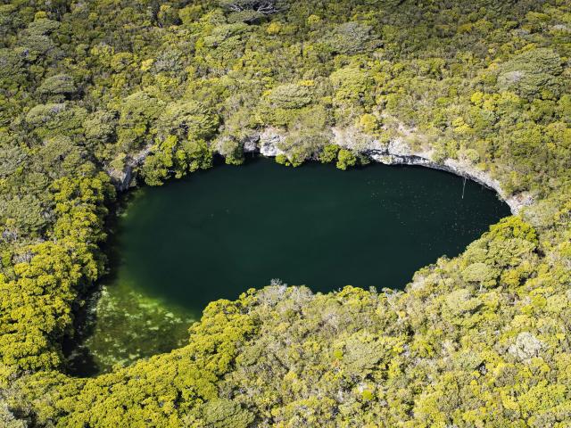 Water hole in Ouvéa, Loyalty Islands of New Caledonia.