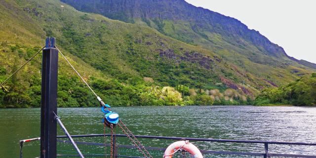 Crossing the Bac de la Ouaième at Hienghène in New Caledonia.