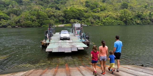 Crossing the Bac de la Ouaième at Hienghène in New Caledonia.
