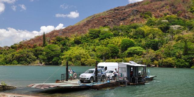 Crossing the Bac de la Ouaième at Hienghène in New Caledonia.