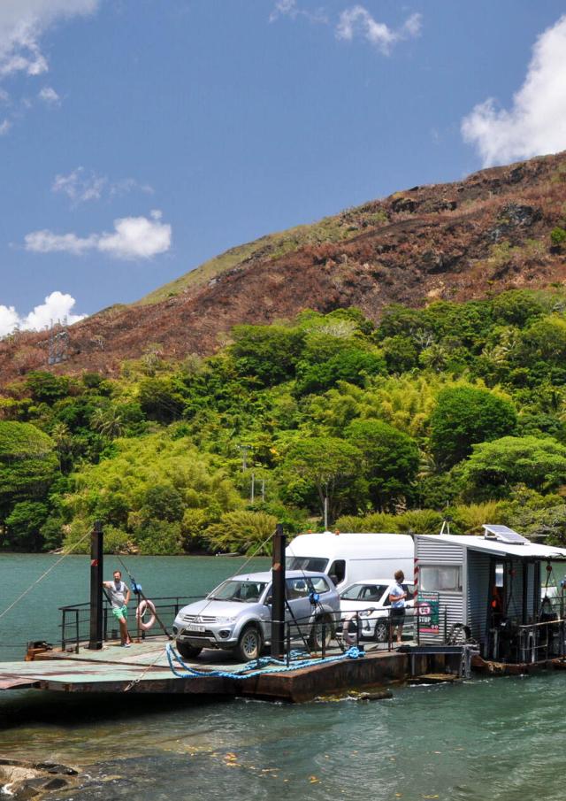 Crossing the Bac de la Ouaième at Hienghène in New Caledonia.
