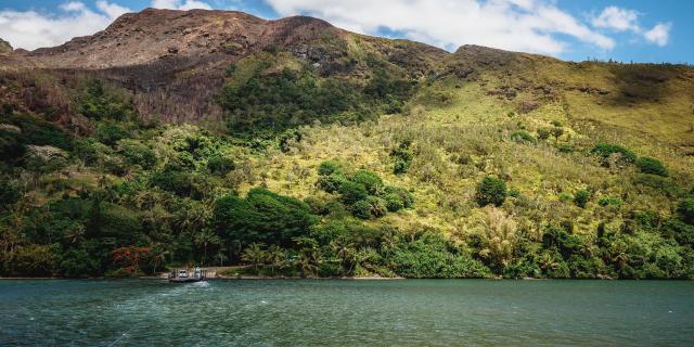 Crossing the Bac de la Ouaième at Hienghène in New Caledonia.