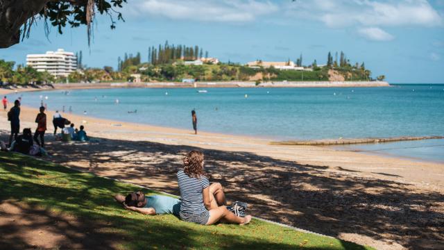 Farniente on the Baie des Citrons beach in Nouméa, capital of New Caledonia.