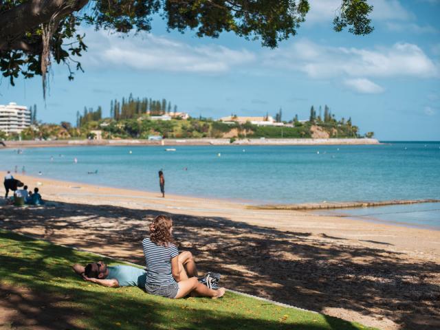 Farniente on the Baie des Citrons beach in Nouméa, capital of New Caledonia.