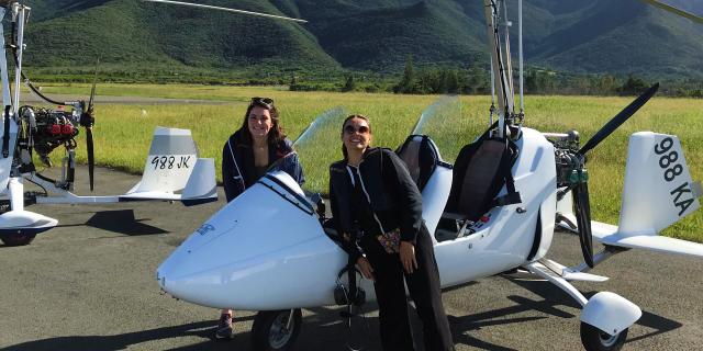 Gyrocopter flight with Hibisair from Koné airport in New Caledonia.