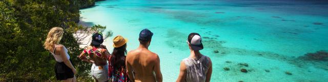 Viewpoint on Kiki beach in Lifou, Loyalty Islands, New Caledonia.