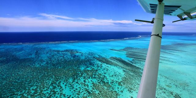 Flight over the lagoon, Bourail