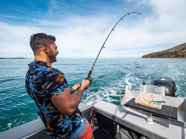 Big-game fishing in New Caledonia's lagoon
