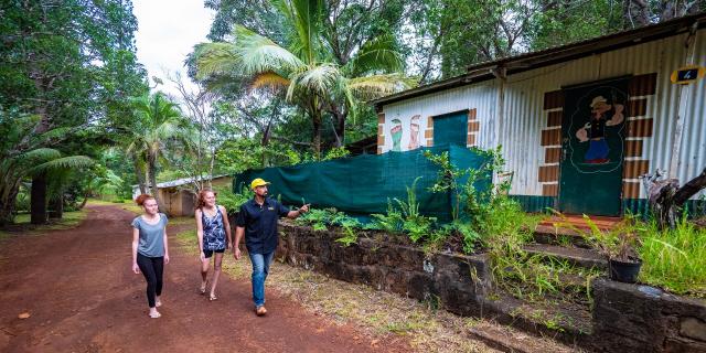 Guided tour of the former mining village of Prony in New Caledonia.