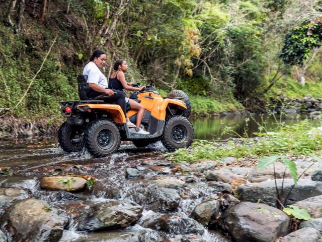 Quad biking in Sarraméa, New Caledonia.