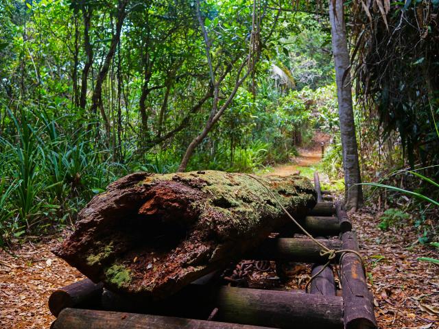 Vestige de l'ancien village minier de Prony en Nouvelle-Calédonie.
