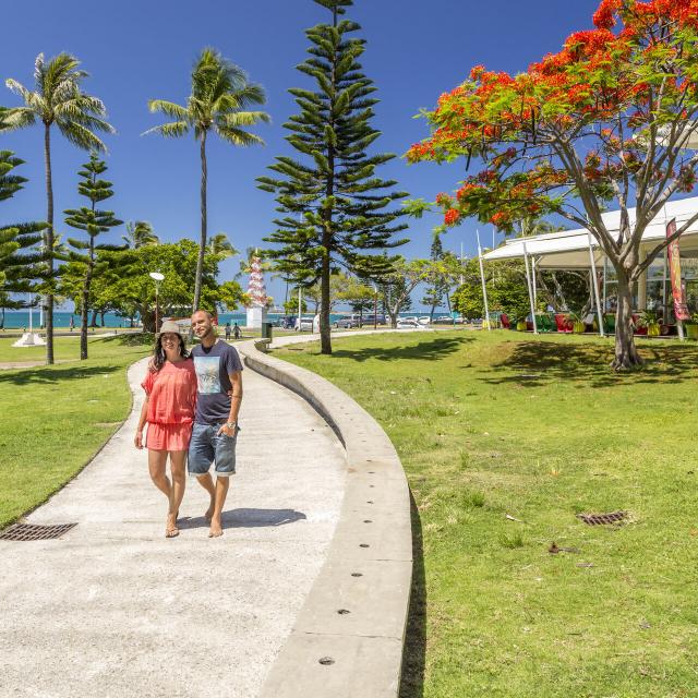 Stroll along the La Promenade complex at Anse-Vata, Nouméa