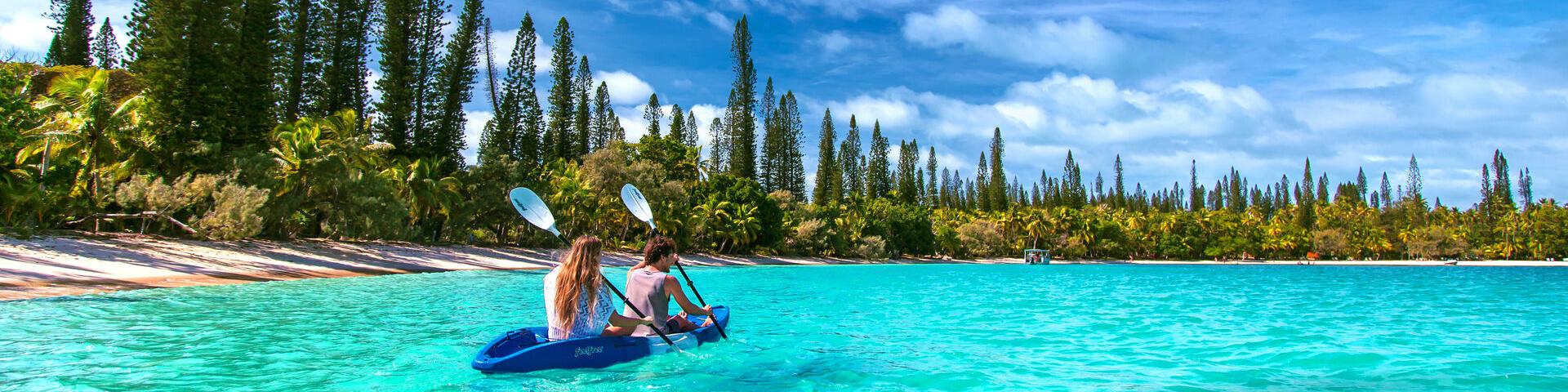 Canoeing in Kanuméra Bay on Île des Pins