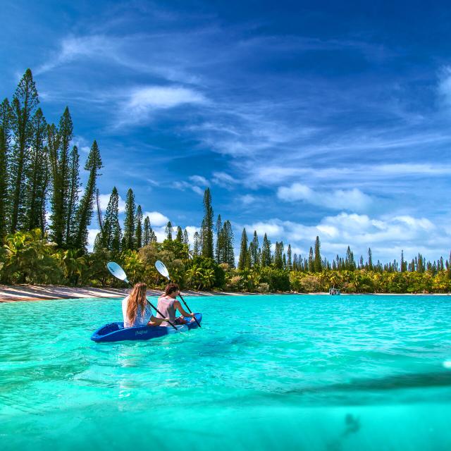 Canoeing in Kanuméra Bay on Île des Pins