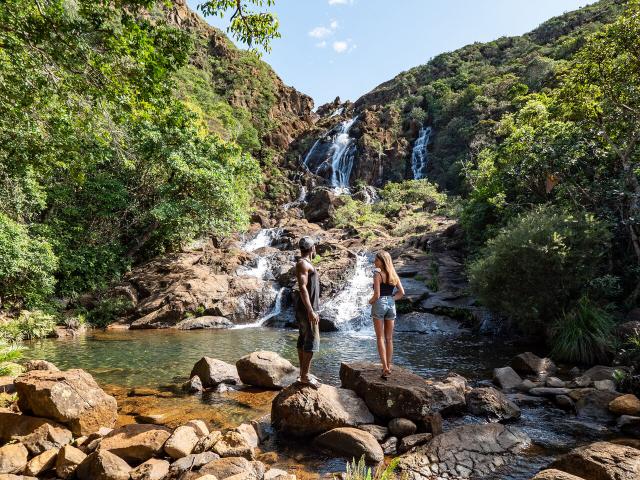The Goro or Wadiana waterfall in Yaté, New Caledonia.