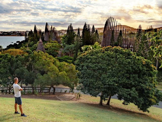 Coucher de soleil au Centre Culturel Tjibaou