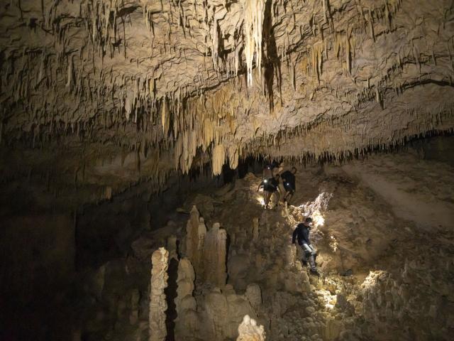 Visit to a cave in Lifou, Loyalty Islands, New Caledonia.