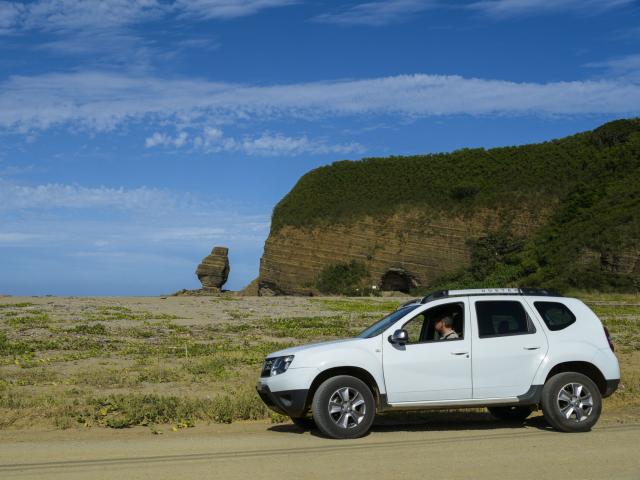 Rocher Percée beach on a road trip to Bourail