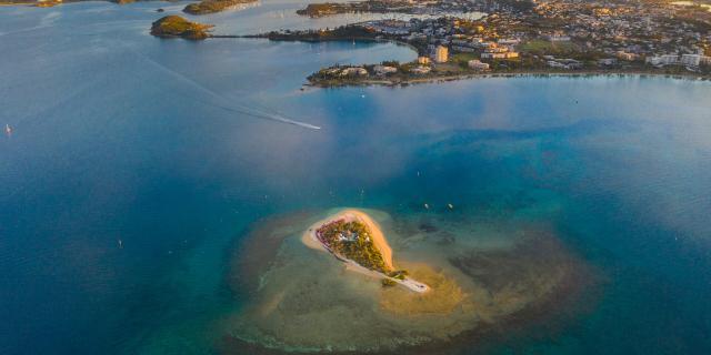 Aerial view of îlot Canard, Nouméa
