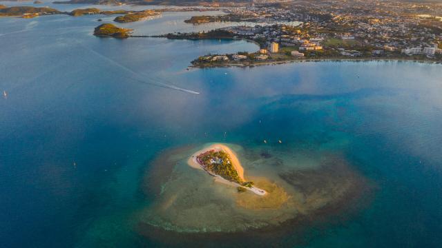 Aerial view of îlot Canard, Nouméa
