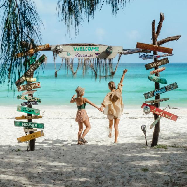 Plage de l'hôtel Paradis d'Ouvéa en Nouvelle-Calédonie