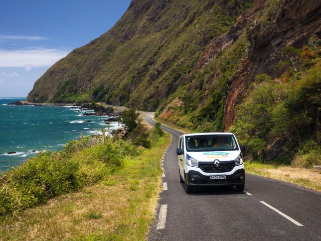 Road trip on the Corniche road to Hienghène, New Caledonia.
