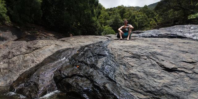 Picnic at the Tao waterfall, in Hienghène