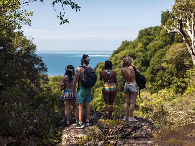 View on the lagoon of Hienghène from the waterfall of Tao