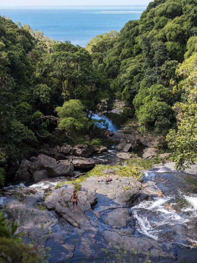 View on the lagoon of Hienghène from the waterfall of Tao