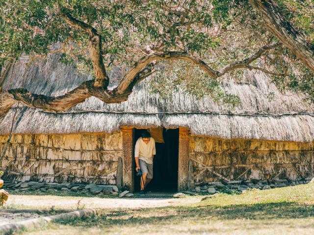 Traditional Kanak hut at the Centre Culturel Tjibaou