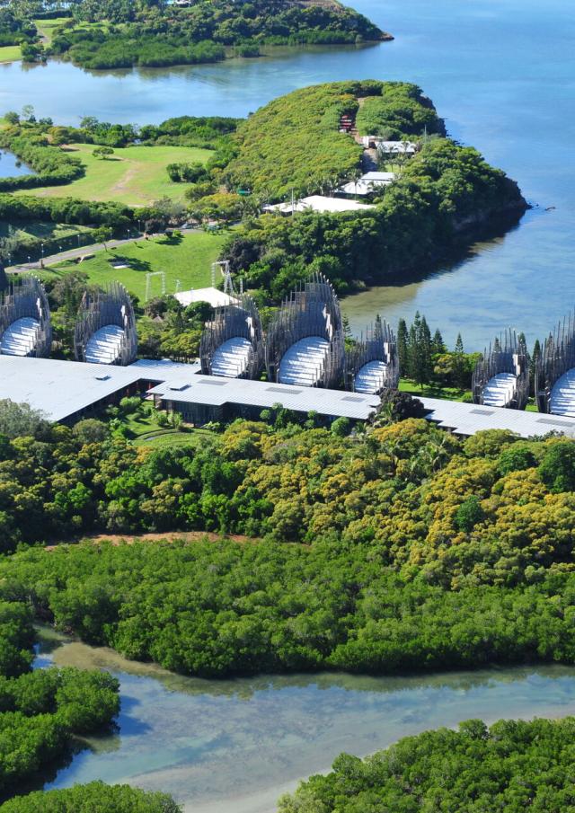 Aerial view of the Centre Culturel Tjibaou