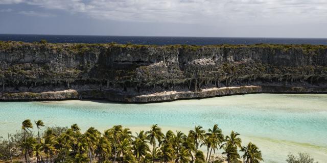 Aerial view of the Cliffs of Lékiny, Ouvéa