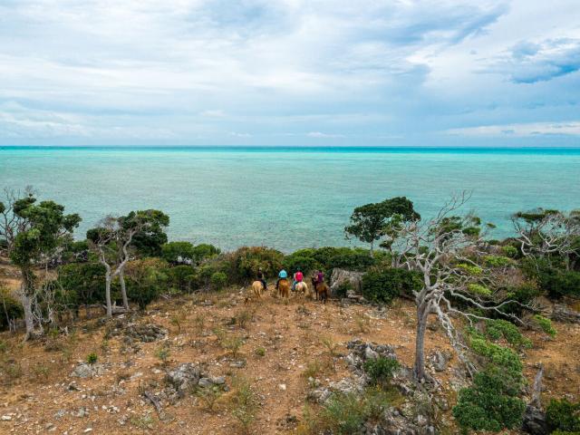 Horseback ride to the lagoon at Moindou