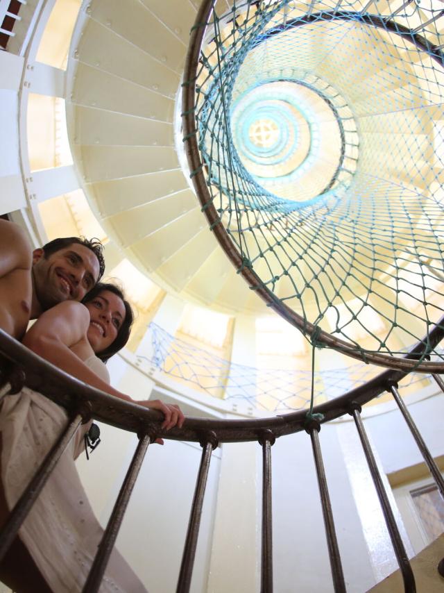 Staircase of the Amédée lighthouse in Nouméa