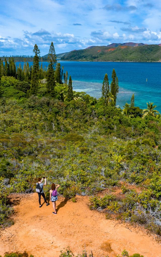 Vue aérienne sur la Baie de Prony depuis le sommet de l'îlot Casy, dans le Grand Sud de la Nouvelle-Calédonie.