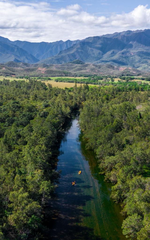 Kayak sur la rivière à Boulouparis
