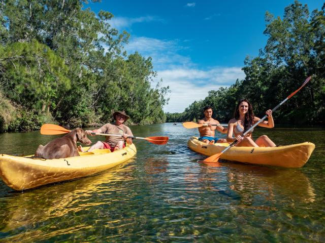 Kayaking along the Ouenghi River, Boulouparis