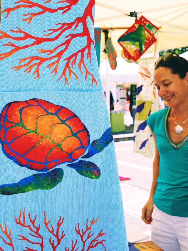 Local crafts at the Noumea market