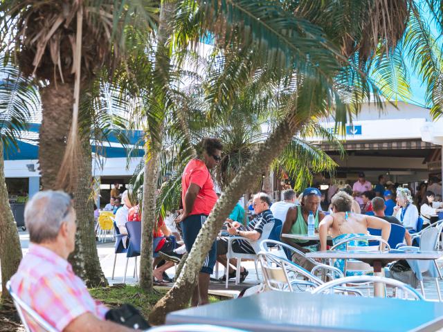 Terrace at the Moselle Market in Noumea