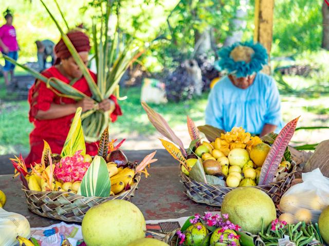 Women's market of Wenene in Thio