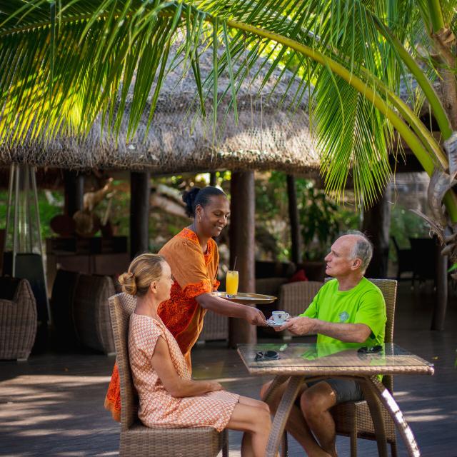 Terrace of a hotel in the islands