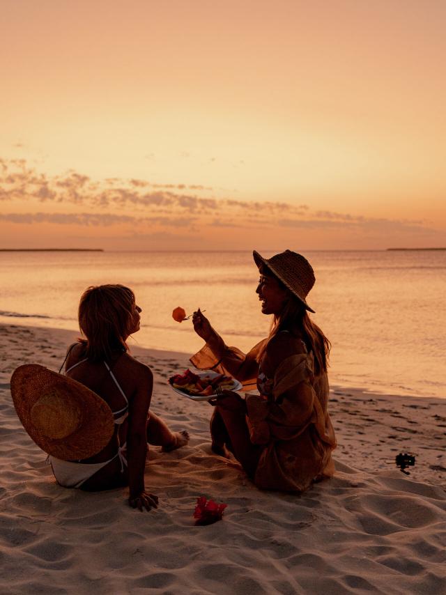 Sunset on the beach at Ouvéa