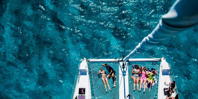 Catamaran trip in the lagoon of New Caledonia