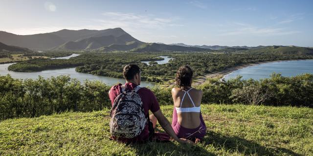 View of the mouth of the Néra and Roche Percée beach from Notre-Dame-des-Flots