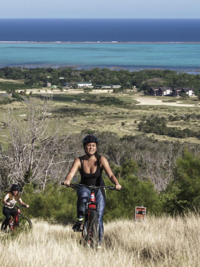 Mountain biking at Domaine de Deva in Bourail