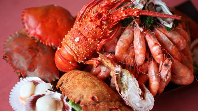 Seafood in a restaurant in Noumea