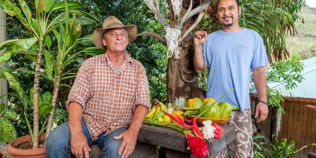 Broussarde family in New Caledonia